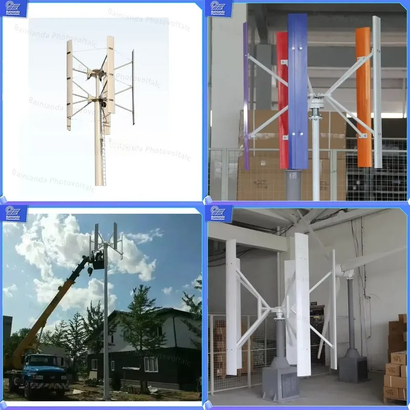 Renewable Energy Grid - 500W 1kW 2kW Vertical Axis Wind
