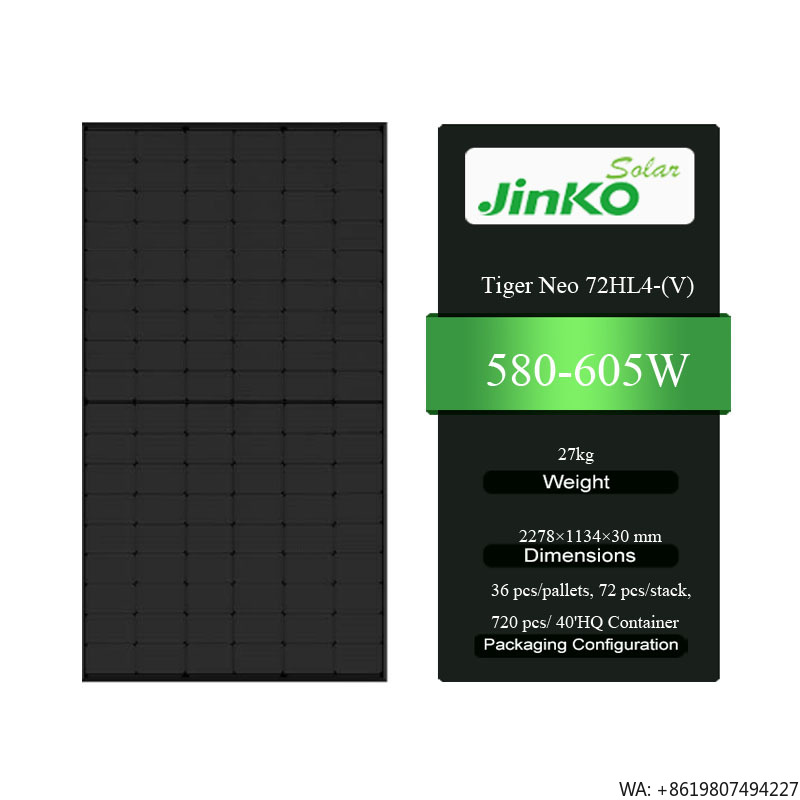 Jinko Solar Panel Tiger Neo - Jinko Tiger Neo 72HL4-(V) 580-605W High